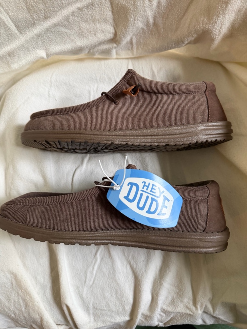 Hey Dude Men's Corduroy Brown Slip-On Loafers - Picture 7 of 9